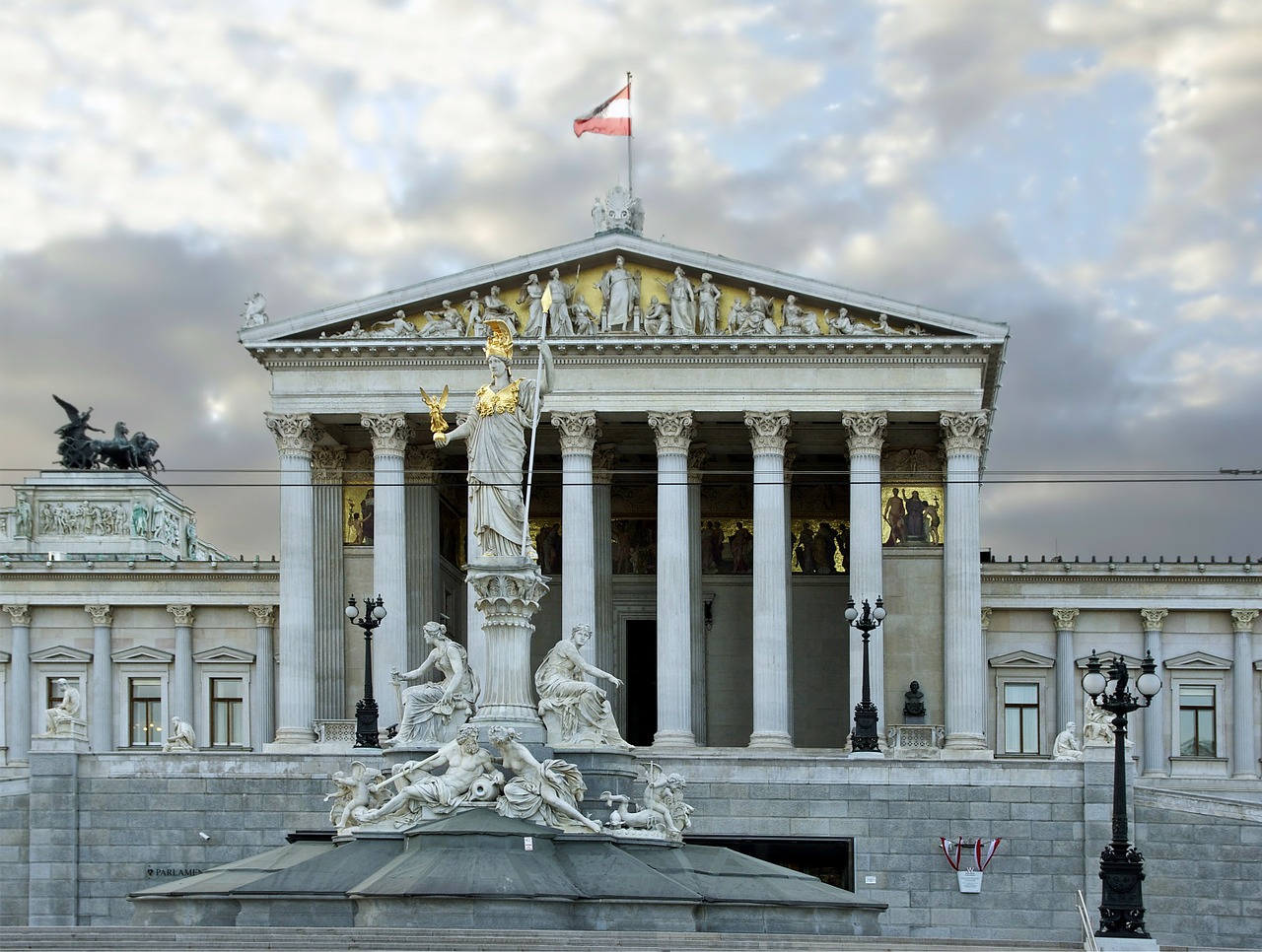 Vienna, Austria, Parlamentas, Istorinis, Orientyras, Istorinis, Vyriausybė, Pastatai, Architektūra, Miestas