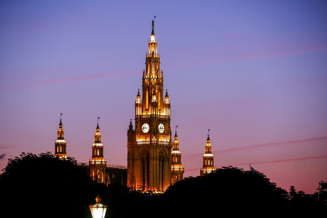 Vienna, Austria, Europa, Rathaus, Nemokamos Nuotraukos,  Nemokama Licenzija