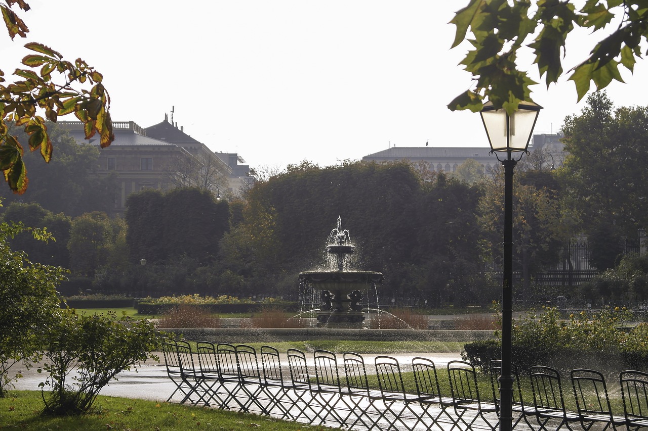 Vienna, Parkas, Fontanas, Austria, Vanduo, Ruduo, Nemokamos Nuotraukos,  Nemokama Licenzija