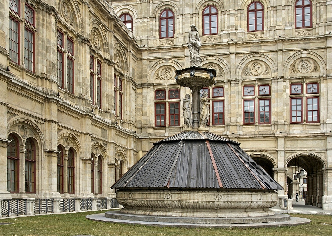 Vienna, Austria, Operos Teatras, Pastatai, Struktūros, Architektūra, Orientyras, Istorinis, Statula, Paminklas