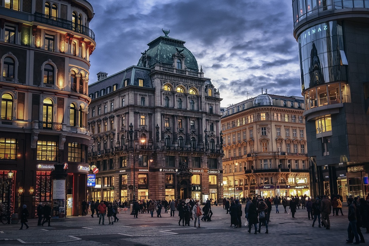 Vienna, Austria, Miestas, Vakaras, Europa, Architektūra, Pastatas, Kapitalas, Kelionė, Turizmas