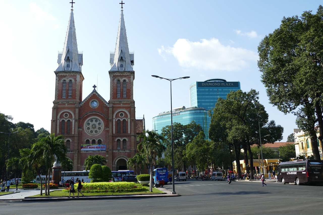 Vietnamas, Saigon, Istoriškai, Pastatas, Lankytinos Vietos, Hošimino Miestas, Saigon Ho Chi Minh City, Bažnyčia, Katedra, Katalikų