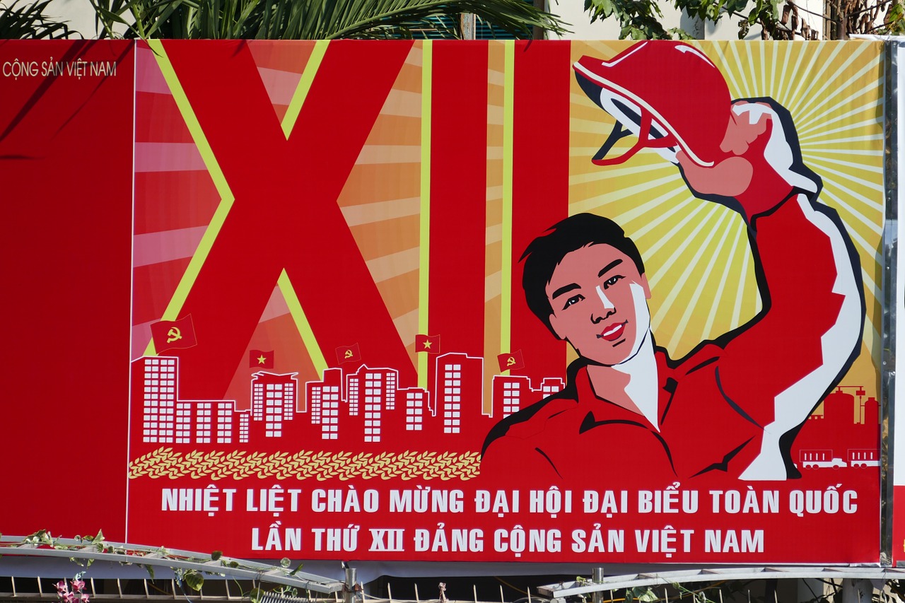 Vietnamas, Saigon, Hošimino Miestas, Saigon Ho Chi Minh City, Valstybė, Skelbimas, Plakatas, Komunizmas, Socializmas, Plaktukas