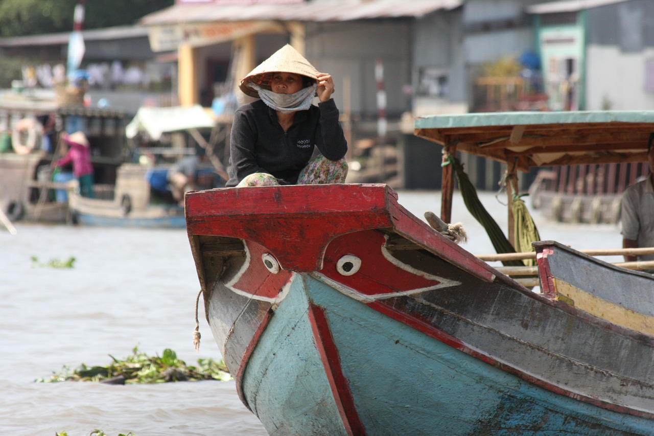Vietnamas, Mekong Upė, Mekong Delta, Kelionė Laivu, Raudona, Nemokamos Nuotraukos,  Nemokama Licenzija