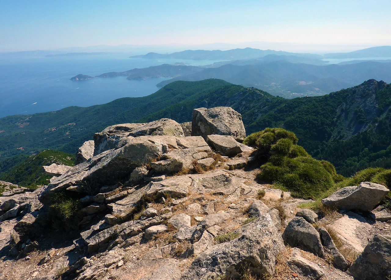 Vaizdas, Toli, Kraštovaizdis, Tolimas Vaizdas, Platus, Požiūris, Horizontas, Apžvalga, Italy, Elba