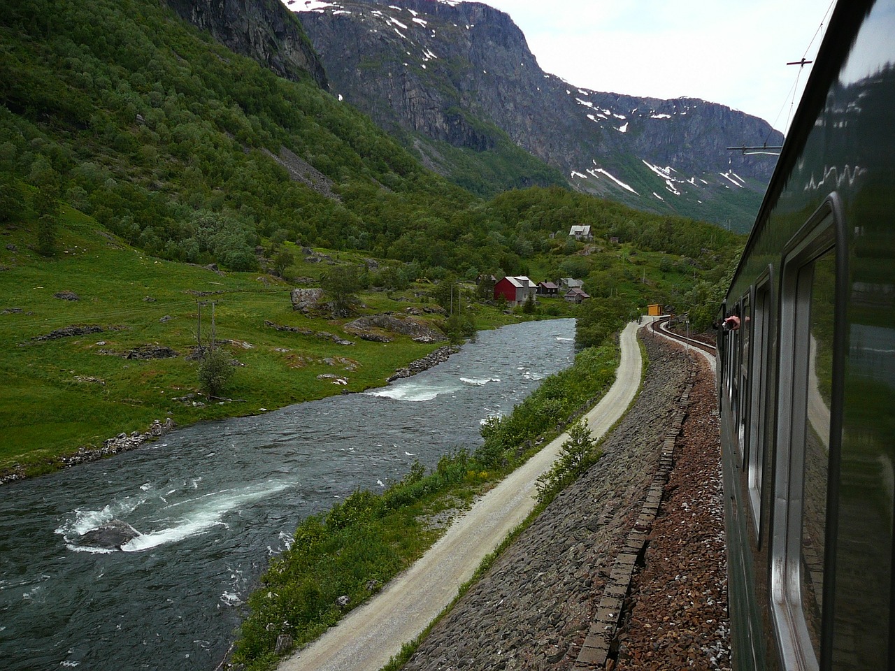 Vaizdas Iš Traukinio,  Flamsbana,  Upė,  Kalnai,  Naturlandschaft,  Norvegija, Nemokamos Nuotraukos,  Nemokama Licenzija