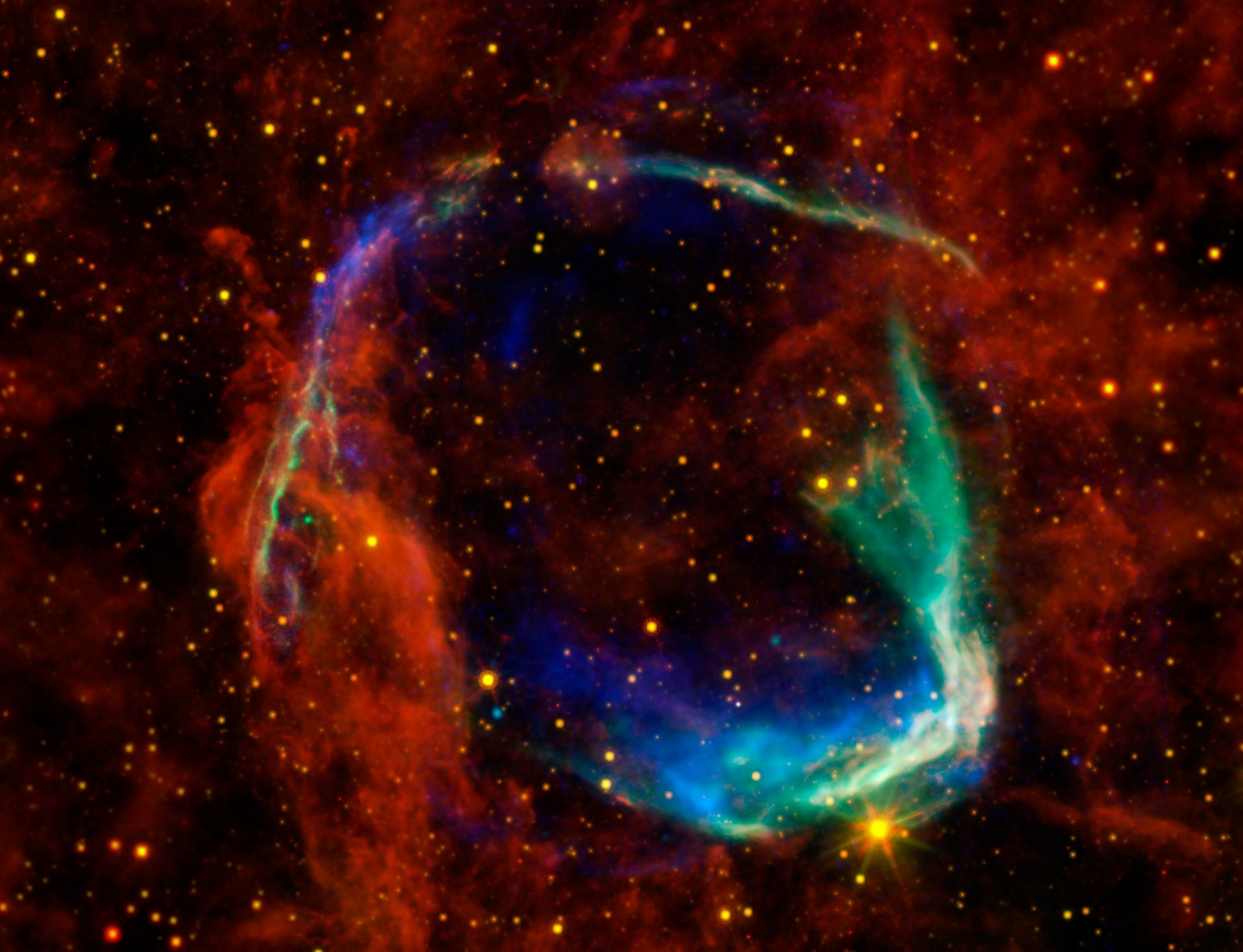 Supernova,  Rcw & Nbsp,  86,  Kosmosas,  Nasa,  Jpl-Caltech,  Ukla,  Wisa,  Infraraudonieji Spinduliai Išlieka,  Sprogsta & Nbsp