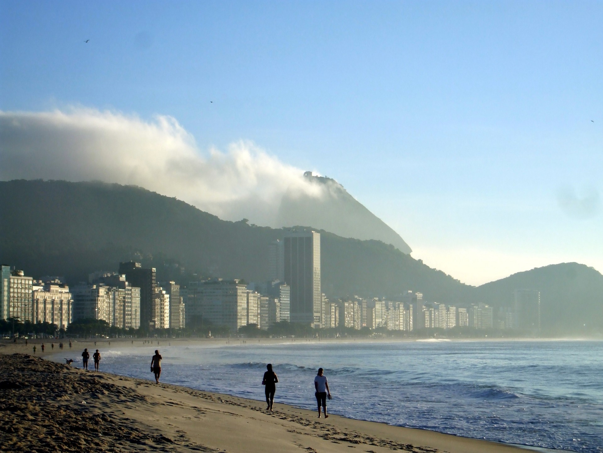 Copacabana & Nbsp,  Paplūdimys,  Rio & Nbsp,  & Nbsp,  Janiero,  Brazilija,  Carioca,  Brazilijos,  Vandenynas,  Saulė