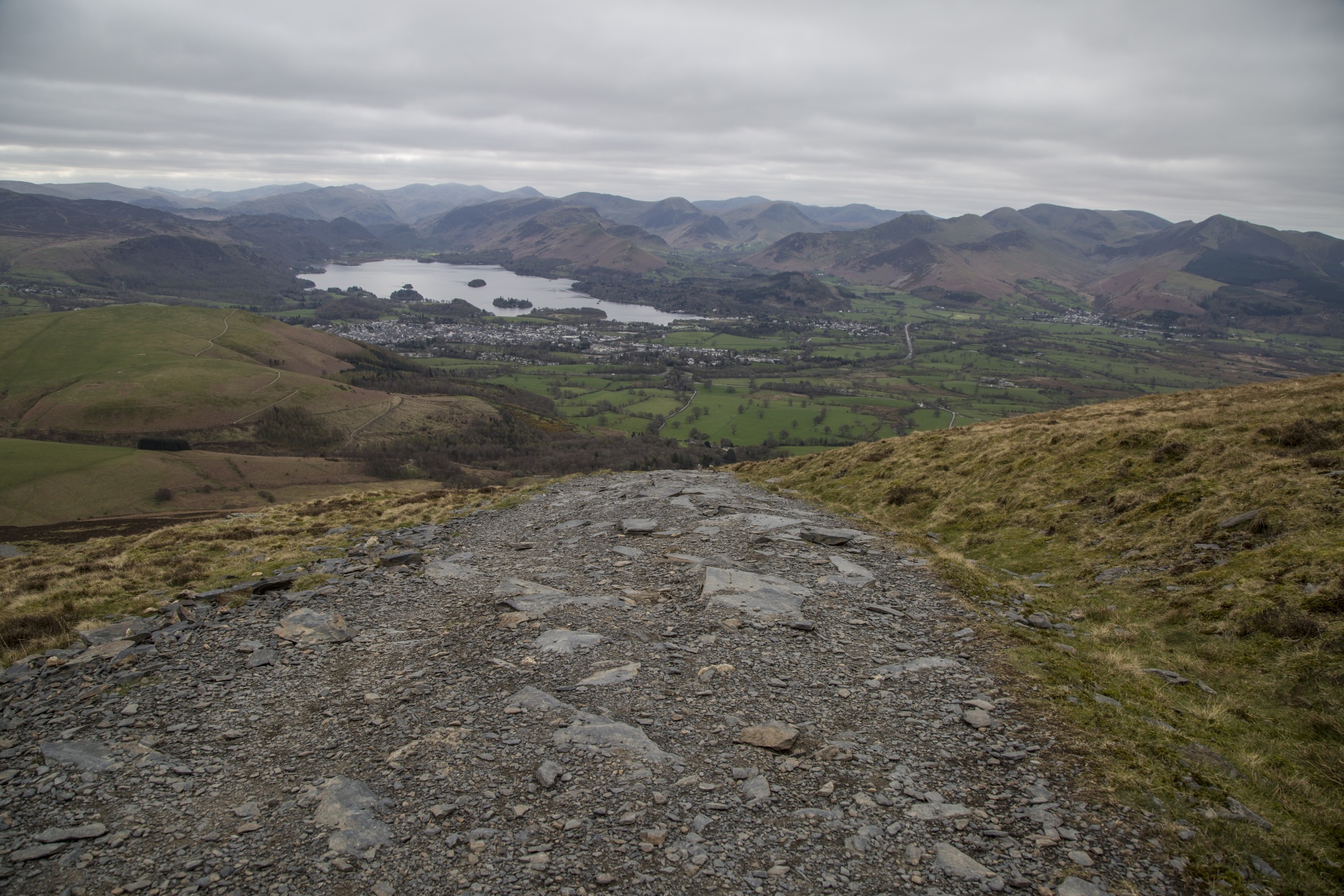 Skiddaw,  Blencathra,  Vanduo,  Tvenkinys,  Medžiai,  Miškas,  Kaimas,  Kalnai,  Kraštas,  Trasa