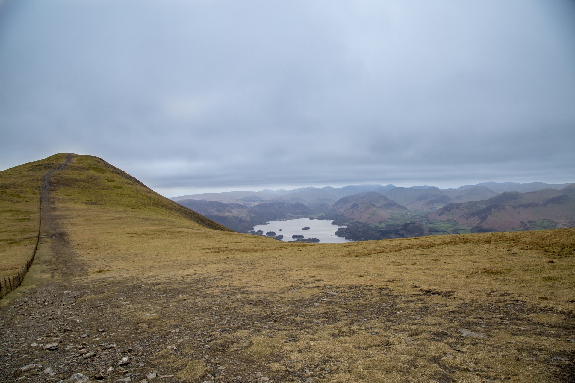 Skiddaw,  Blencathra,  Vanduo,  Tvenkinys,  Medžiai,  Miškas,  Kaimas,  Kalnai,  Kraštas,  Trasa