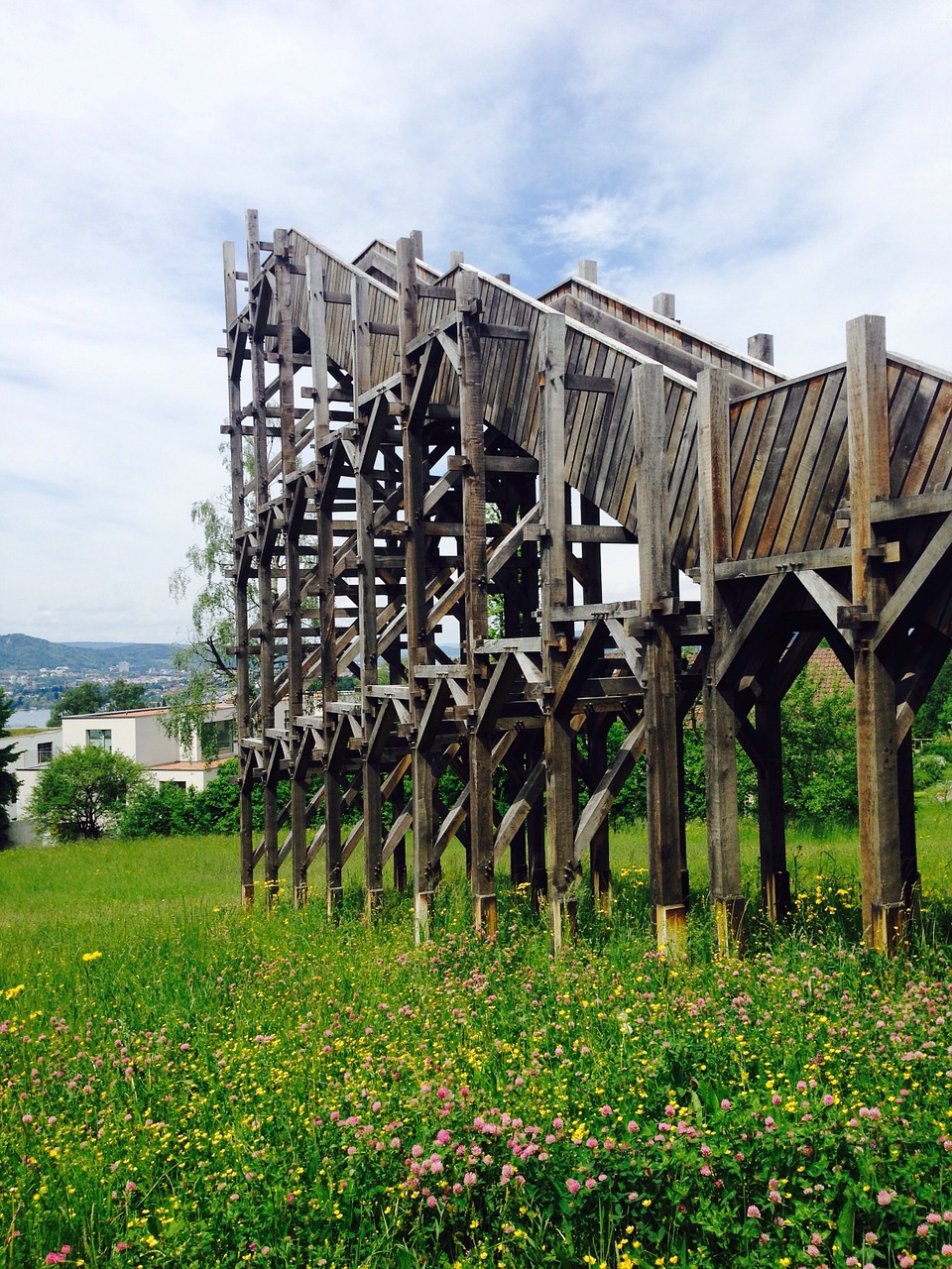 Požiūris,  Mediena,  Laiptai,  Zolikonas,  Zurich,  Žolė,  Žalias,  Gamta,  Vaizdas,  Atsigavimas