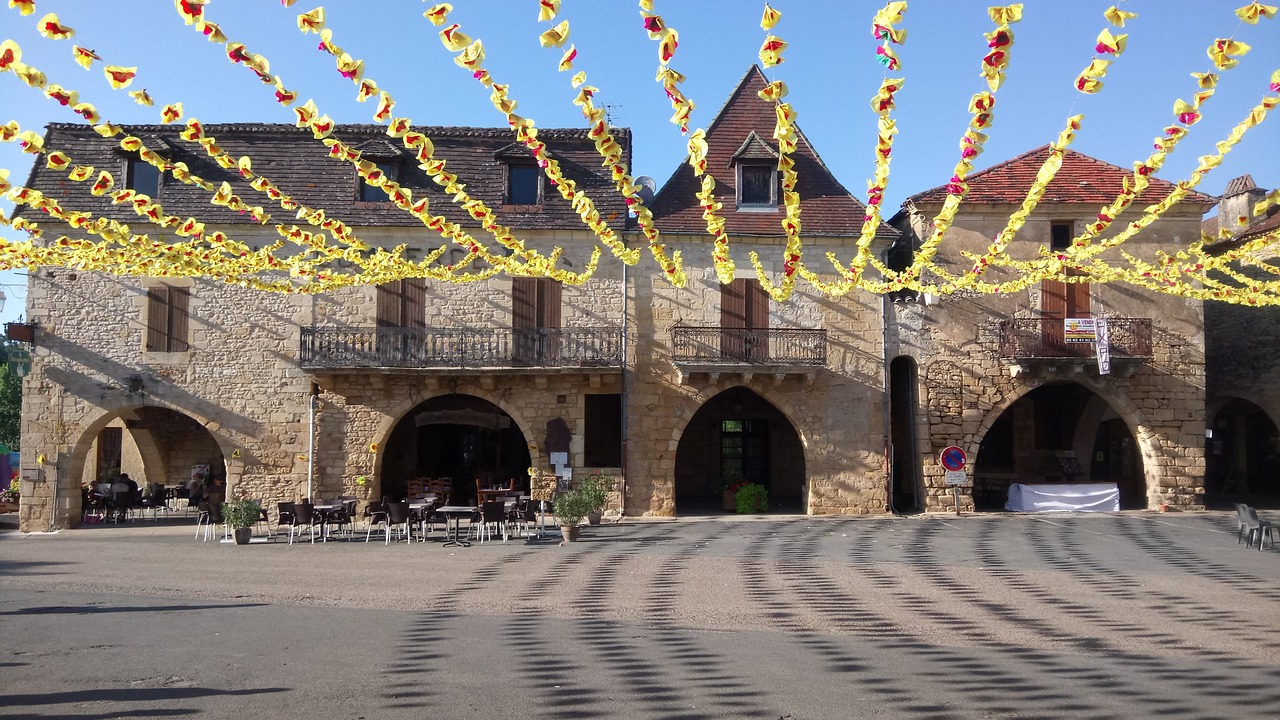 Kaimas, Bastide, Į Pietvakarius, Prancūzija, Perigord, Dordogne, Villefranche Du Perigord, Viduramžių, Vidutinio Amžiaus, Nemokamos Nuotraukos