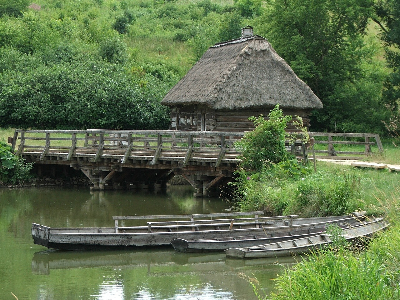 Kaimas, Atviru Dangumi Muziejus, Lenkija, Šiaudai, Stogas, Kaimo Architektūra, Xix A ., Vasara, Kaimo Kotedžas, Valtis