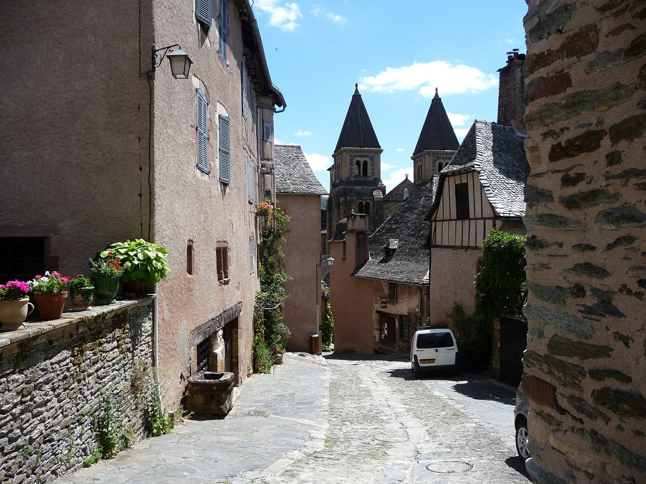 Kaimas Conques, Viduramžių, France, Nemokamos Nuotraukos,  Nemokama Licenzija