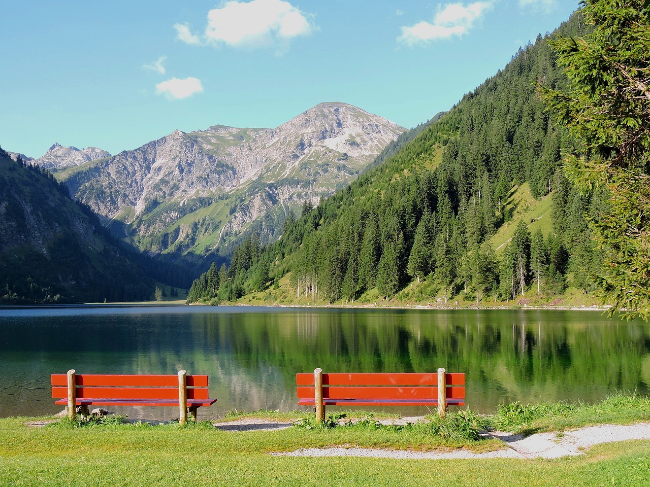 Vilsalpsee, Tannheim, Natūralus Maudymosi Ežeras, Nemokamos Nuotraukos,  Nemokama Licenzija