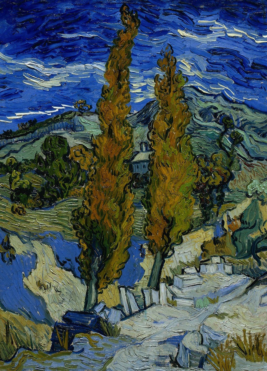 Vincent Van Gogh, Kraštovaizdis, Dažymas, Menas, Meno, Meniškumas, Aliejus Ant Drobės, Dangus, Debesys, Medžiai