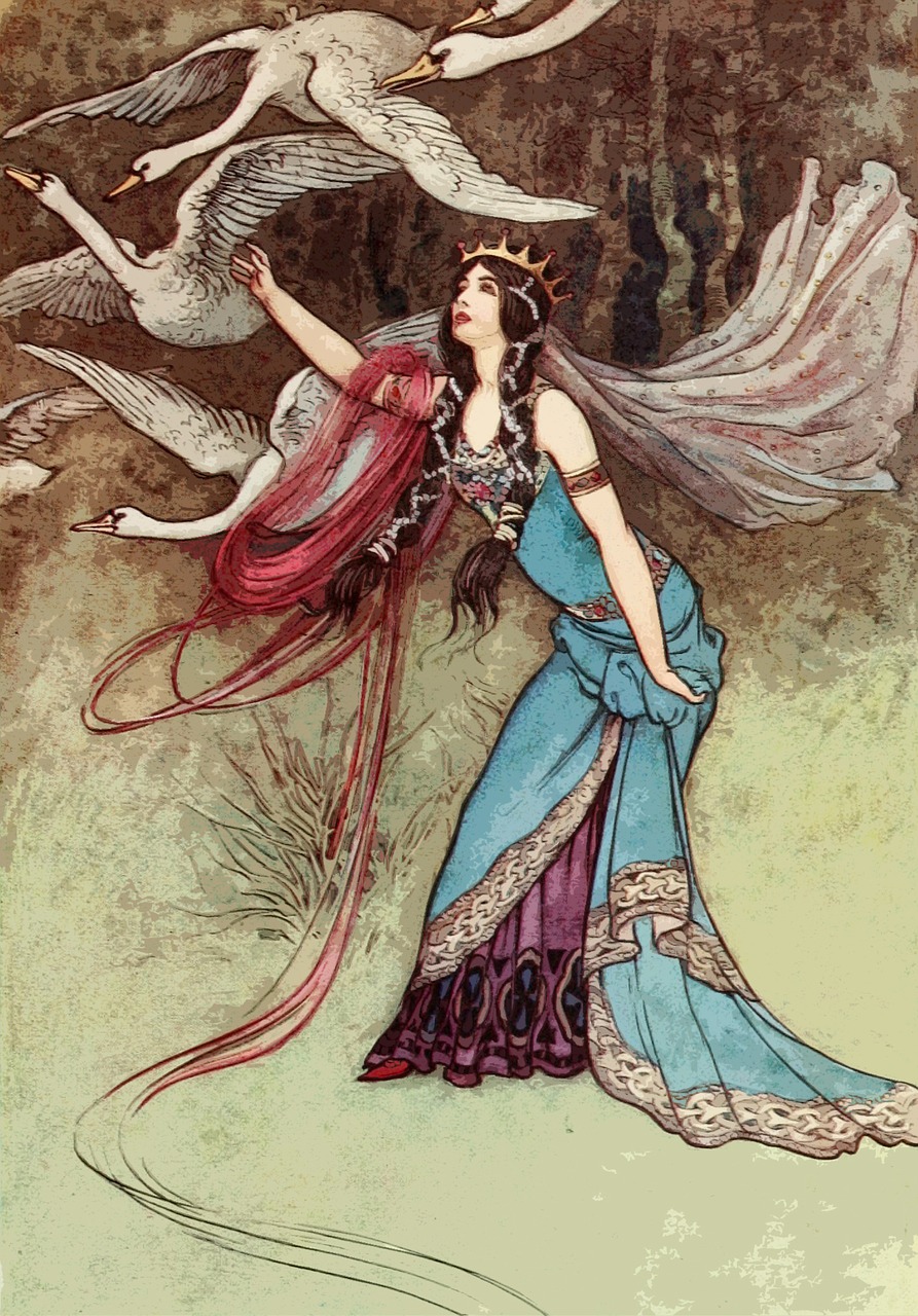 Vintage, Retro, Enchanted, Žavus, Pasaka, Enchanting, Knygos Iliustracija, Warwick Goble, Menas, Iliustratorius