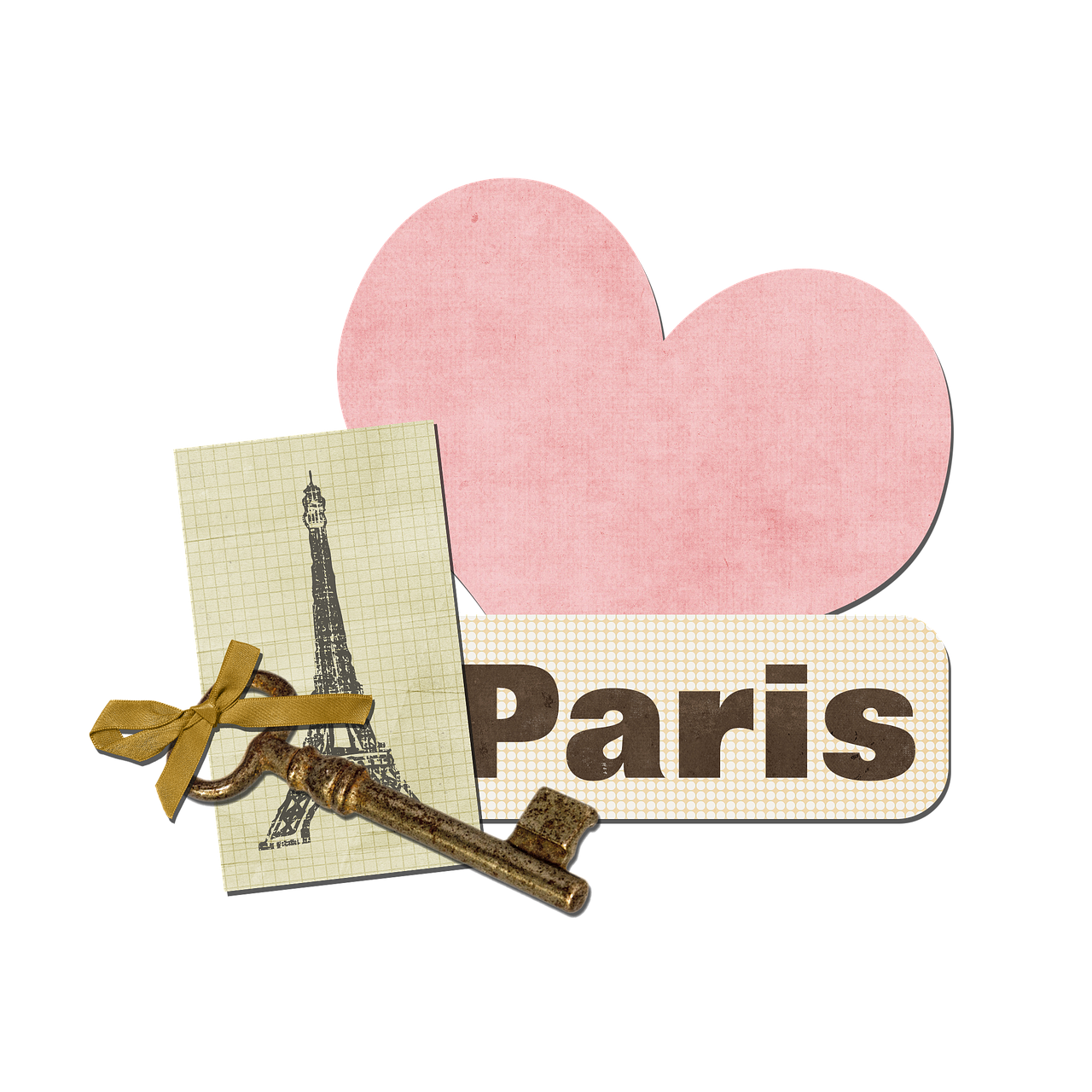 Vintage, Valentine, Širdis, Paris, Meilė, Šventė, Kortelė, Apdaila, Dizainas, Romantika