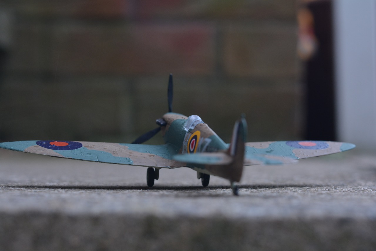 Vintage, Spitfire, Ww2, Senas, Karas, Karališkasis, Oras, Jėga, Modelis, Airfix