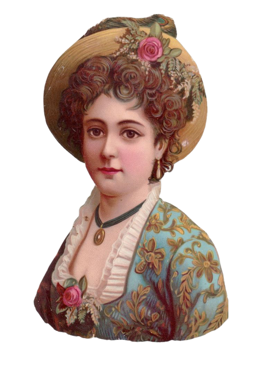 Vintage, Lady, Mergaitė, Izoliuotas, Victorian, Skrybėlę, Veidas, Moteris, Mada, Moteris