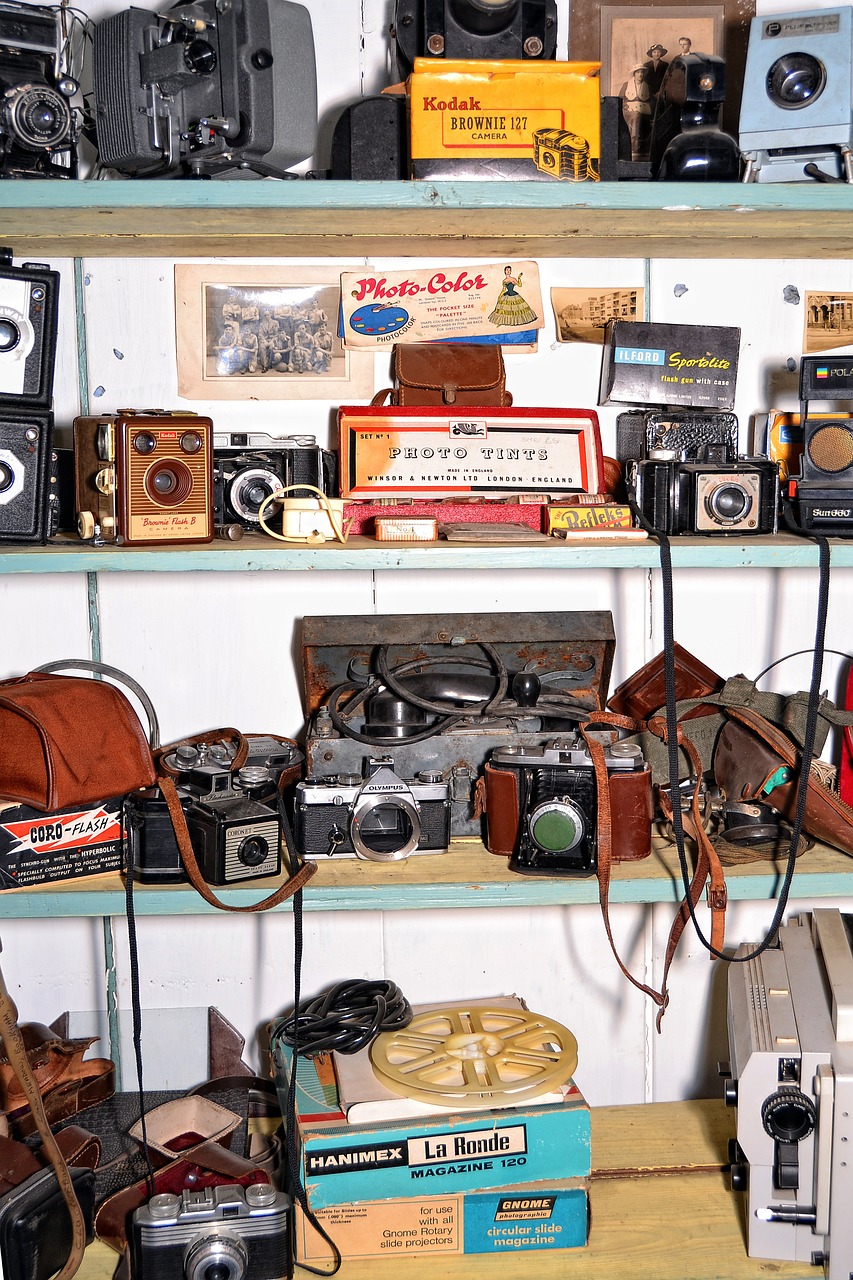 Vintage, Fotografija, Fotoaparatai, Retro, Fotoaparatas, Filmas, Senovinis, Įranga, Objektyvas, Nostalgija