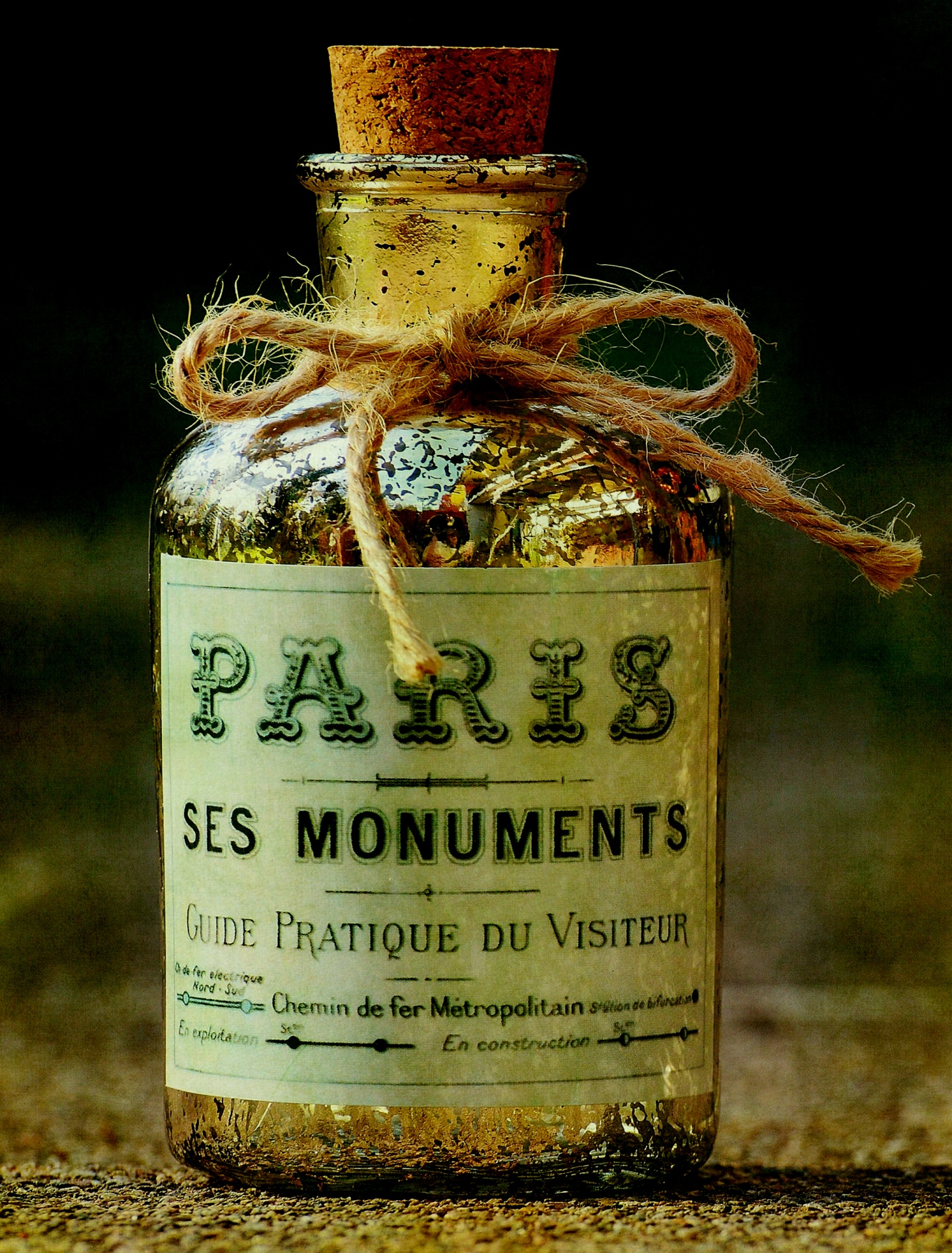 Butelis,  Stiklas,  Prancūzų Kalba,  Vintage,  Medicina,  Kvepalai,  Etiketė,  Senas,  Susikrimtęs,  Jar