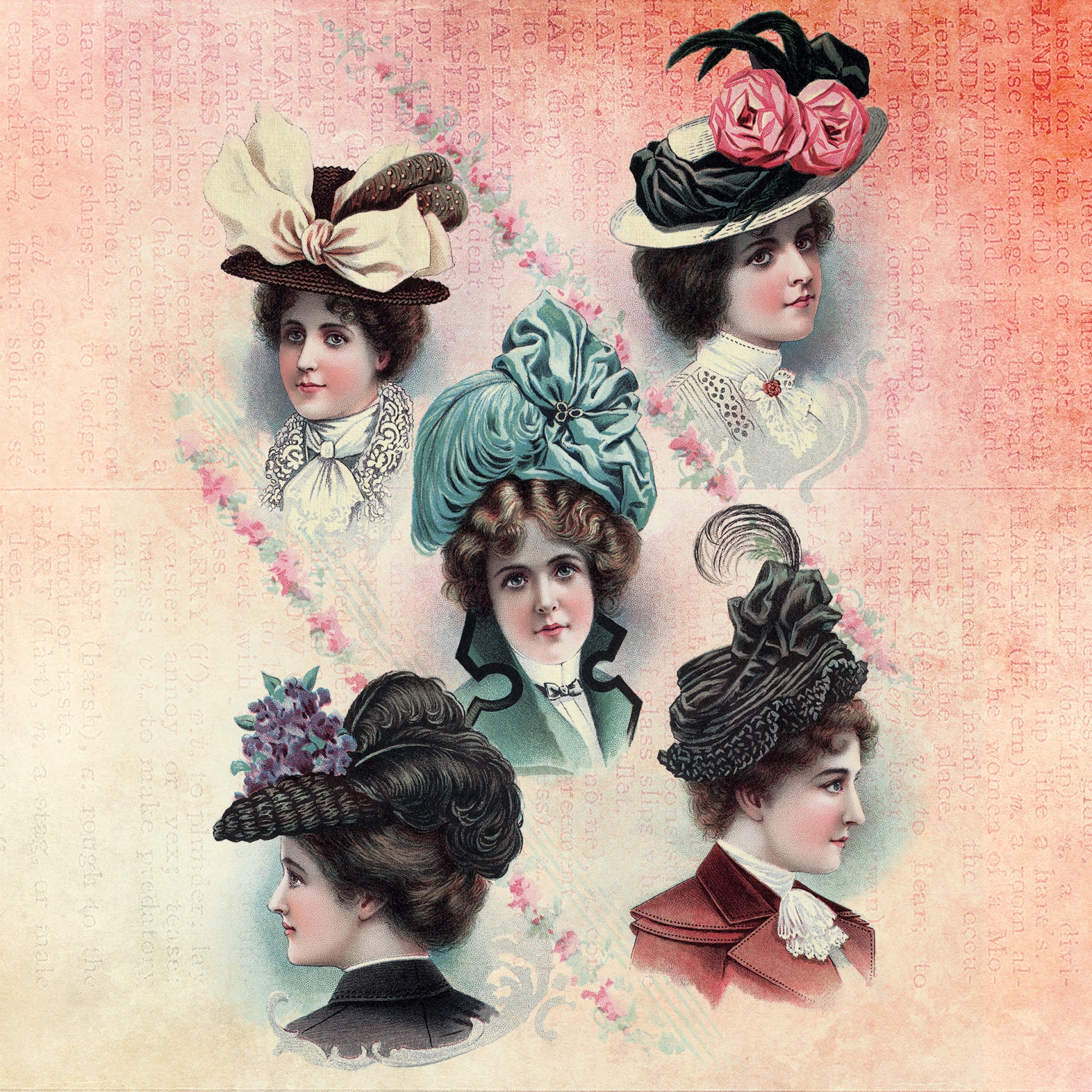 Vintage,  Lady,  Moterys,  Skrybėlę,  Skrybėlės,  Victorian,  Edvardas,  Portretas,  Senas,  Senas & Nbsp