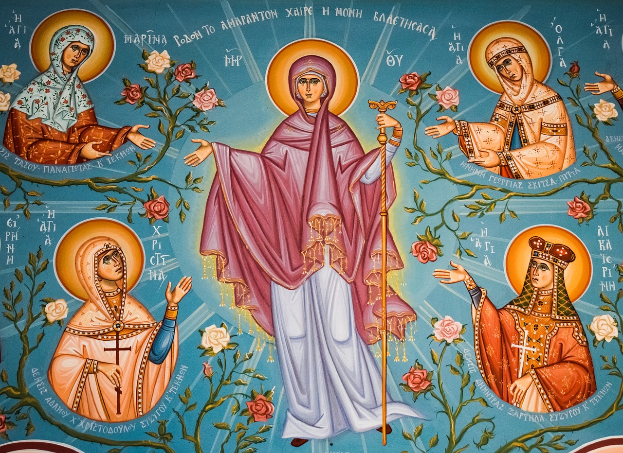 Mergelė Marija, Rožė, Šventųjų, Moteris, Religija, Ortodoksas, Krikščionybė, Ikonografija, Bažnyčia, Ayios Panteleimon