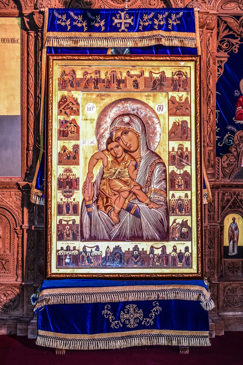 Mergelė Marija, Piktograma, Bažnyčia, Ortodoksas, Krikščionybė, Religija, Šventas, Motina, Katedra, Paralimni