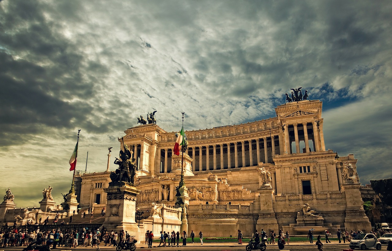 Vittorio Paminklas, Roma, Romos Rūmai, Altare Della Patria, Istorija, Europa, Italy, Senas, Miestas, Nemokamos Nuotraukos