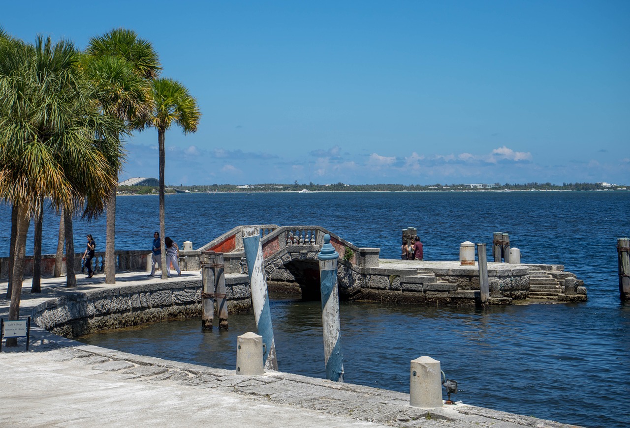 Vizcaya, Miami, Florida, Prieplauka, Vandenynas, Istorinis, Architektūra, Rūmai, Muziejus, Prabanga