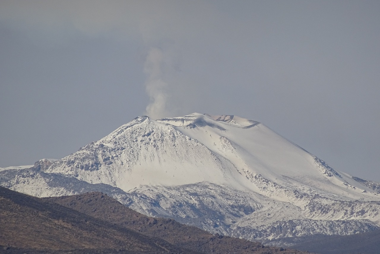Vulkanas, Rūkymas, Sniegas, Andes, Nemokamos Nuotraukos,  Nemokama Licenzija