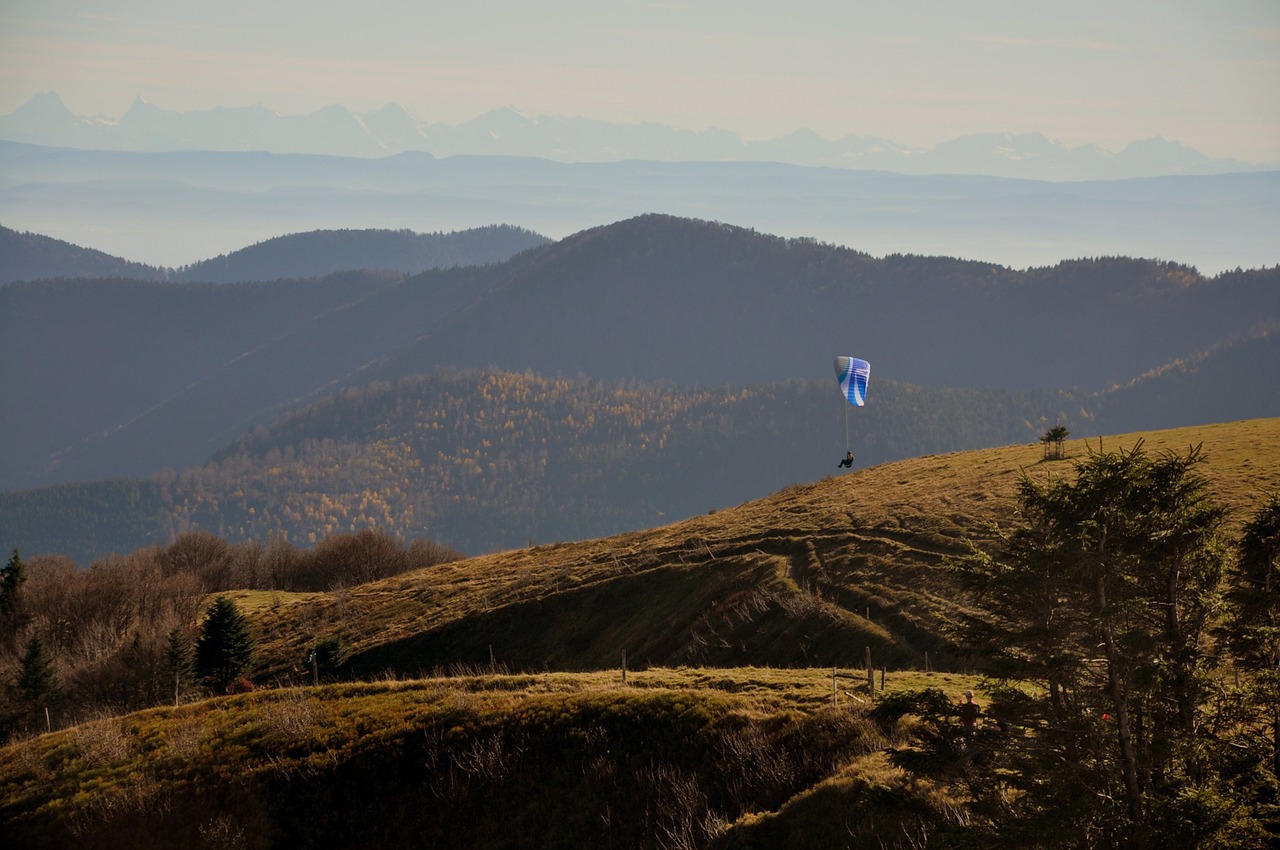 Vosges, Paragliding, Kritimas, Kalnai, France, Nemokamos Nuotraukos,  Nemokama Licenzija