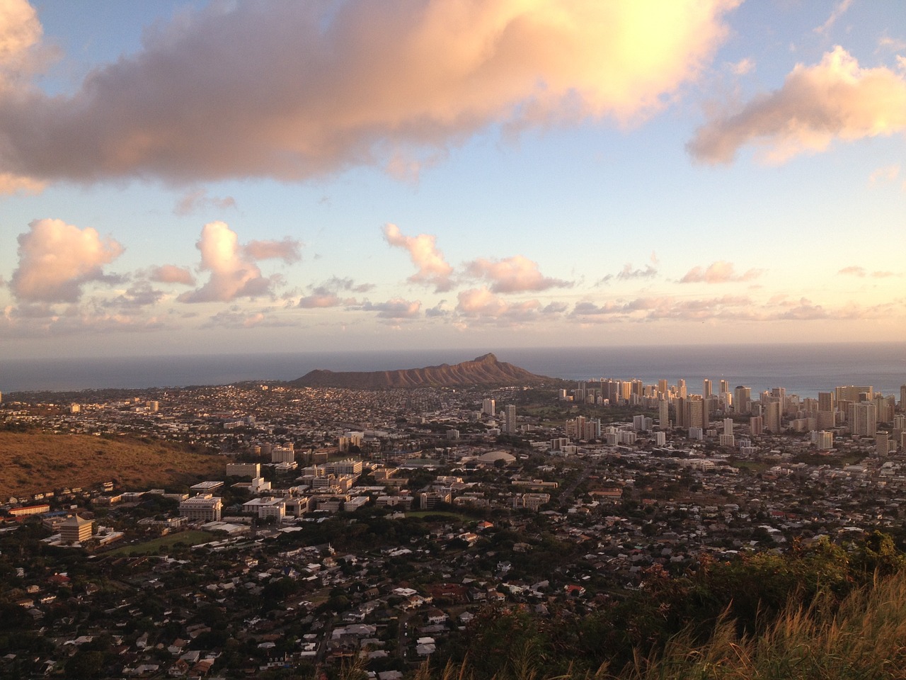 Waikiki, Oahu, Hawaii, Honolulu, Deimantas, Galva, Turizmas, Atogrąžų, Miestas, Kelionė