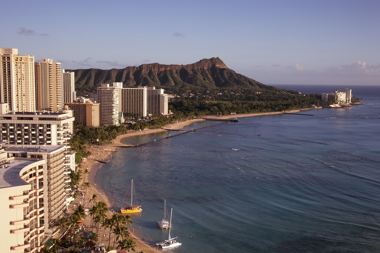 Waikiki Paplūdimys, Honolulu, Hawaii, Usa, Papludimys, Vandenynas, Ramiojo Vandenyno Regionas, Sala, Oahu, Atogrąžų