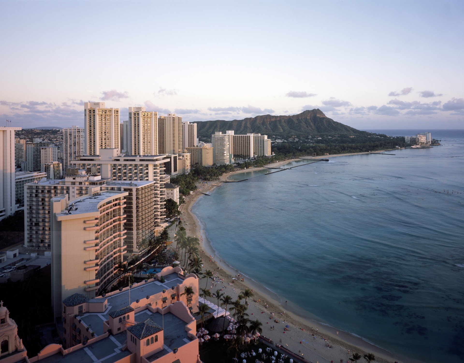 Honolulu,  Oahu,  Waikiki,  Papludimys,  Hawaii,  Usa,  Antena,  Vandenynas,  Smėlis,  Jūra
