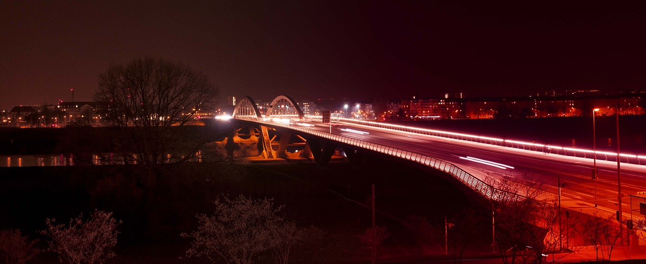 Waldschlößchenbrücke, Drezdenas, Naktis, Vakaras, Elbe, Naktinis Vaizdas, Žibintai, Upė, Apšvietimas, Nemokamos Nuotraukos