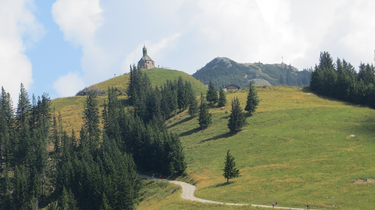 Wallberg, Koplyčia, Žygiai, Žygių Zona, Kalnas, Alpių, Tegernsee, Rottach-Egern, Bavarija, Spa