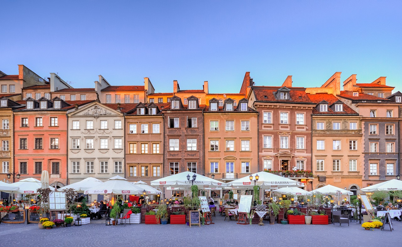 Varšuva, Senamiestis, Europa, Kelionė, Turizmas, Lenkija, Miestas, Architektūra, Gatvė, Dangus