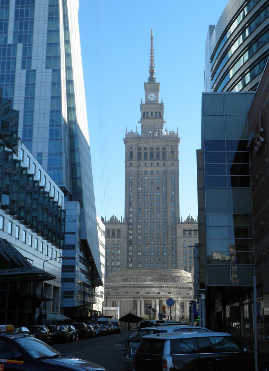 Varšuva, Kultūros Ir Mokslo Rūmai, Mėlynas, Lenkija, Nemokamos Nuotraukos,  Nemokama Licenzija