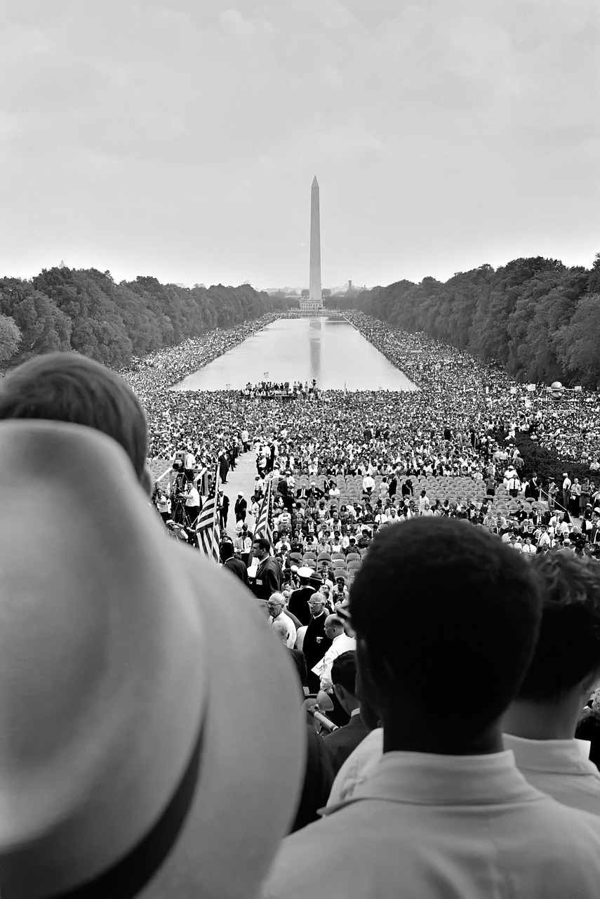 Vašingtono Paminklas, Vašingtonas, Taikos Judėjimas, 1963, Juoda Ir Balta, Usa, Nemokamos Nuotraukos,  Nemokama Licenzija