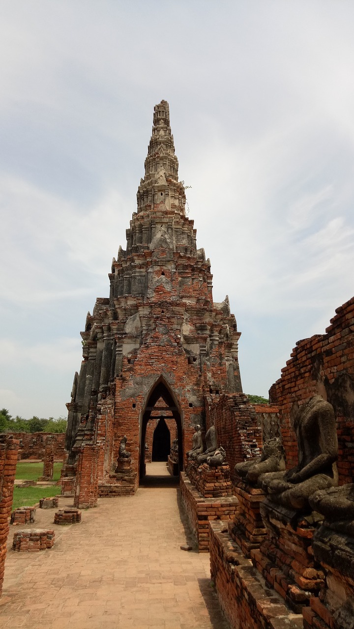 Wat Chai Wattanaram, Ayutthaya, Archeologinis Saitas, Nemokamos Nuotraukos,  Nemokama Licenzija