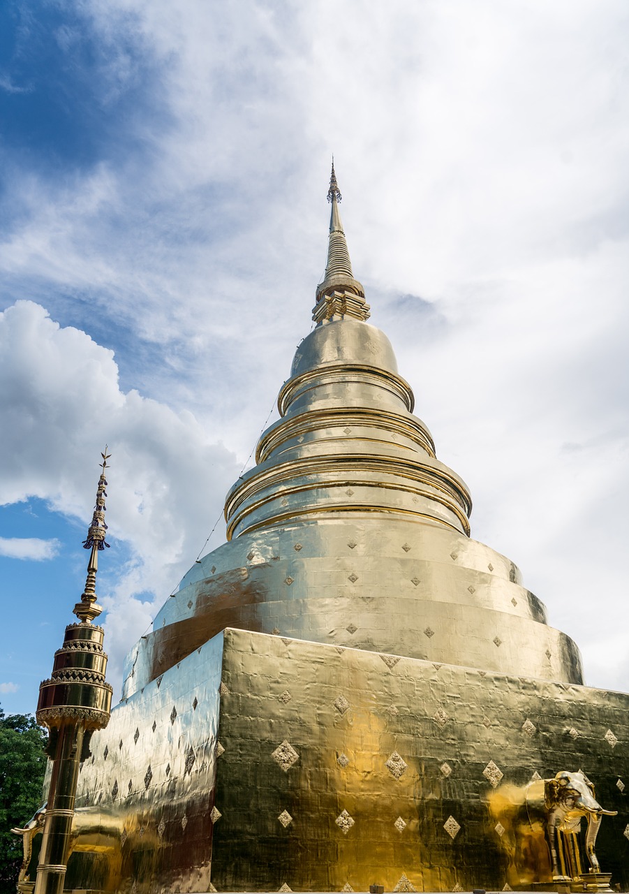Wat Phra, Šventykla, Chiang Mai, Tailandas, Auksinė Šventykla, Architektūra, Asija, Religija, Kelionė, Kultūra