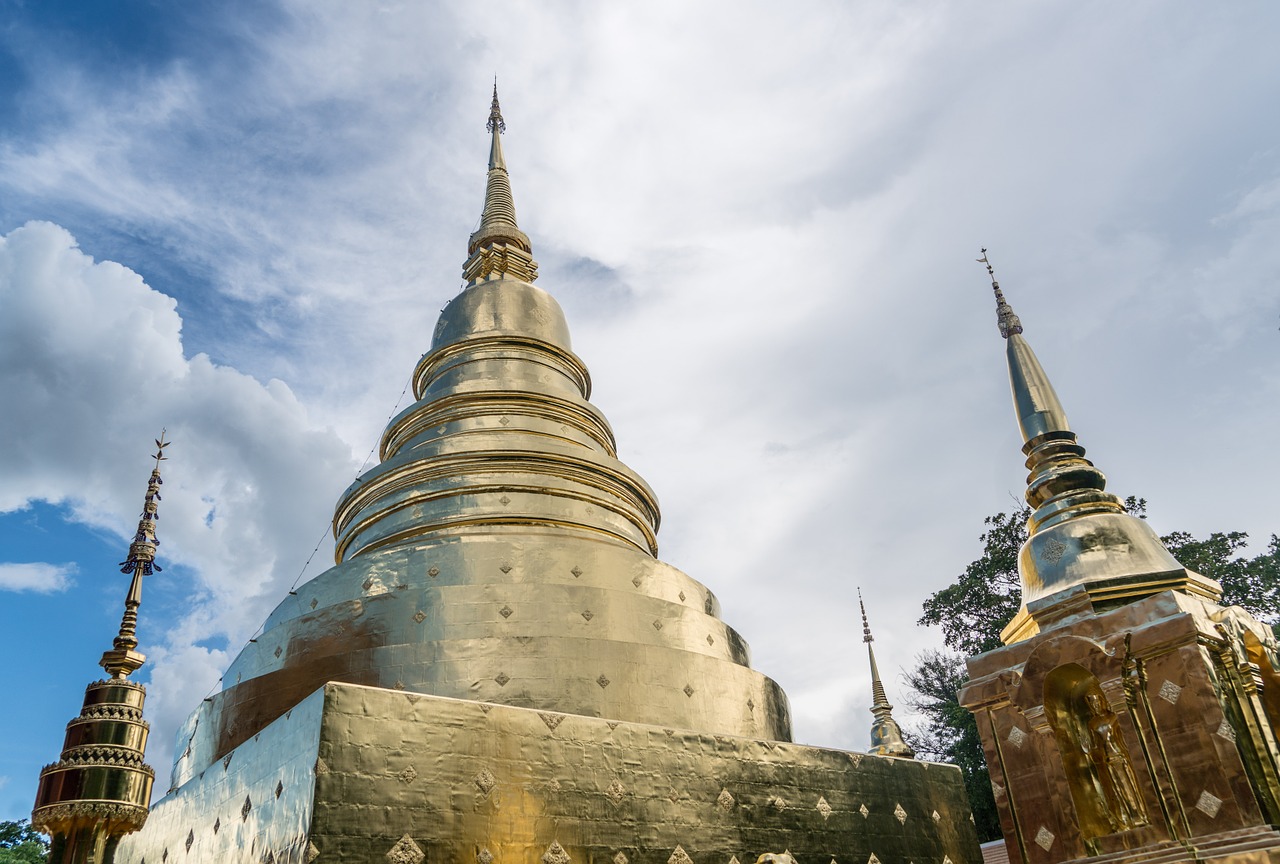 Wat Phra, Šventykla, Chiang Mai, Tailandas, Auksinė Šventykla, Architektūra, Asija, Religija, Kelionė, Kultūra