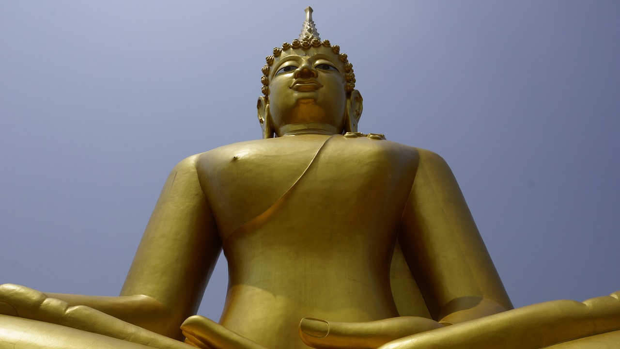 Wat Thep Nomitr Uolos, Sakon Nakhon, Tailandas, Tailando Šventykla, Priemonė, Statula, Piligrimystė, พระ, Tikėjimas, Religija