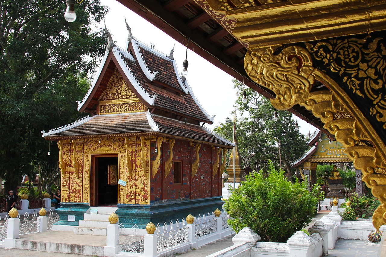 Wat Xieng Diržas, Aukso Miesto Šventykla, Šventykla, Laosas, Melstis, Buda, Auksinis, Wat, Miestas, Istorija