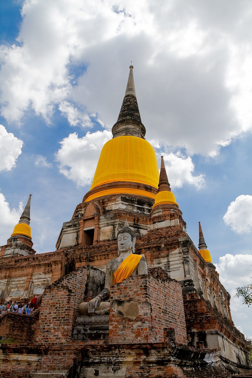 Wat Yai Chai Mongkhon,  Matuoti,  Ayutthaya,  Tailandas,  Miss,  Budizmas,  Nuopelnas,  Tikėjimas, Nemokamos Nuotraukos,  Nemokama Licenzija