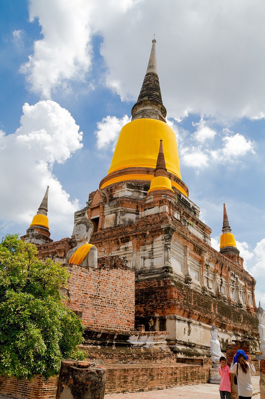 Wat Yai Chai Mongkhon,  Matuoti,  Ayutthaya,  Tailandas,  Miss,  Budizmas,  Nuopelnas,  Tikėjimas, Nemokamos Nuotraukos,  Nemokama Licenzija