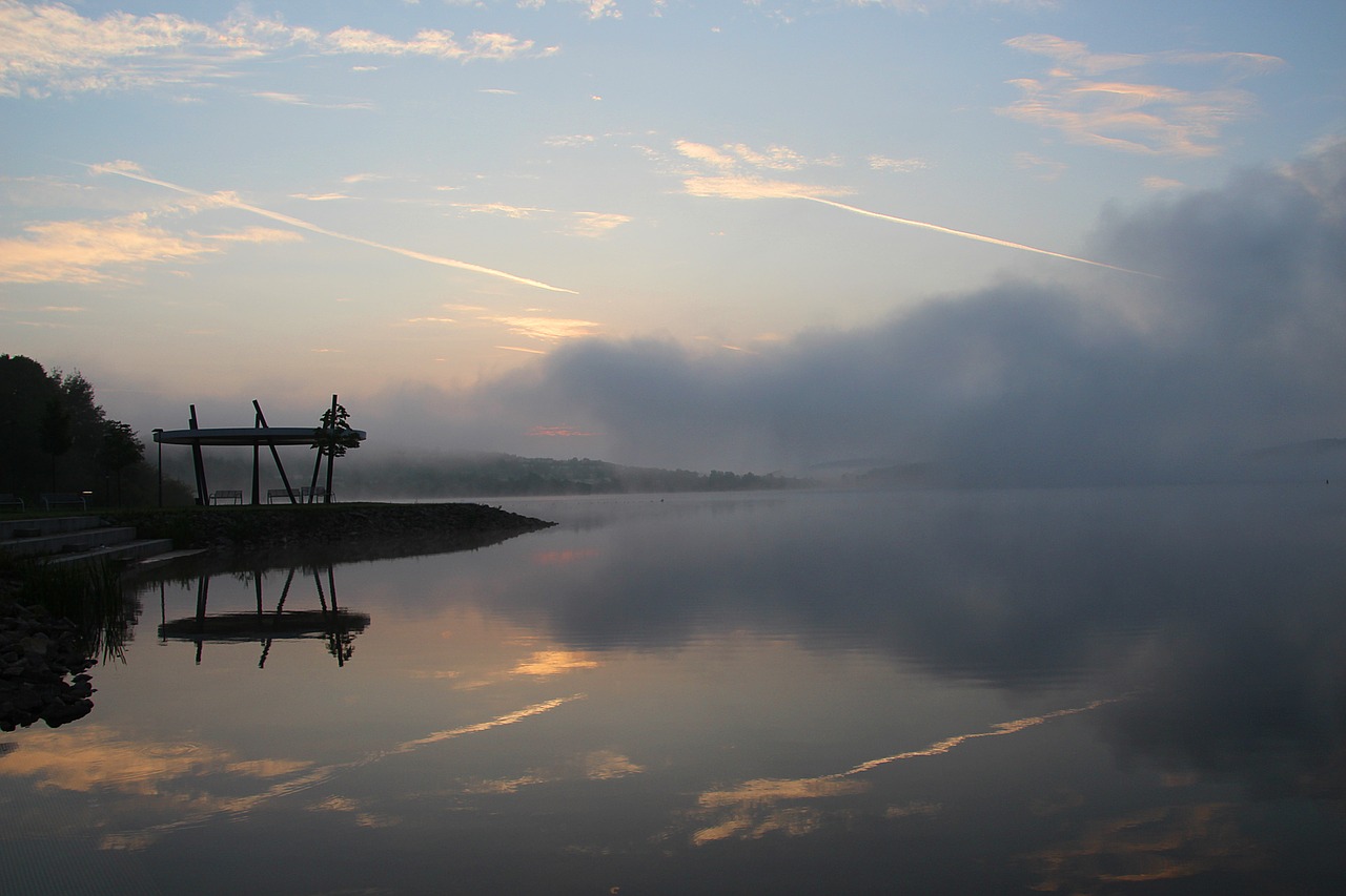 Vandens,  Ežeras,  Vandenys,  Dawn,  Pobūdį,  Dangus,  Poilsio,  Atspindys,  Debesys,  Sunrise