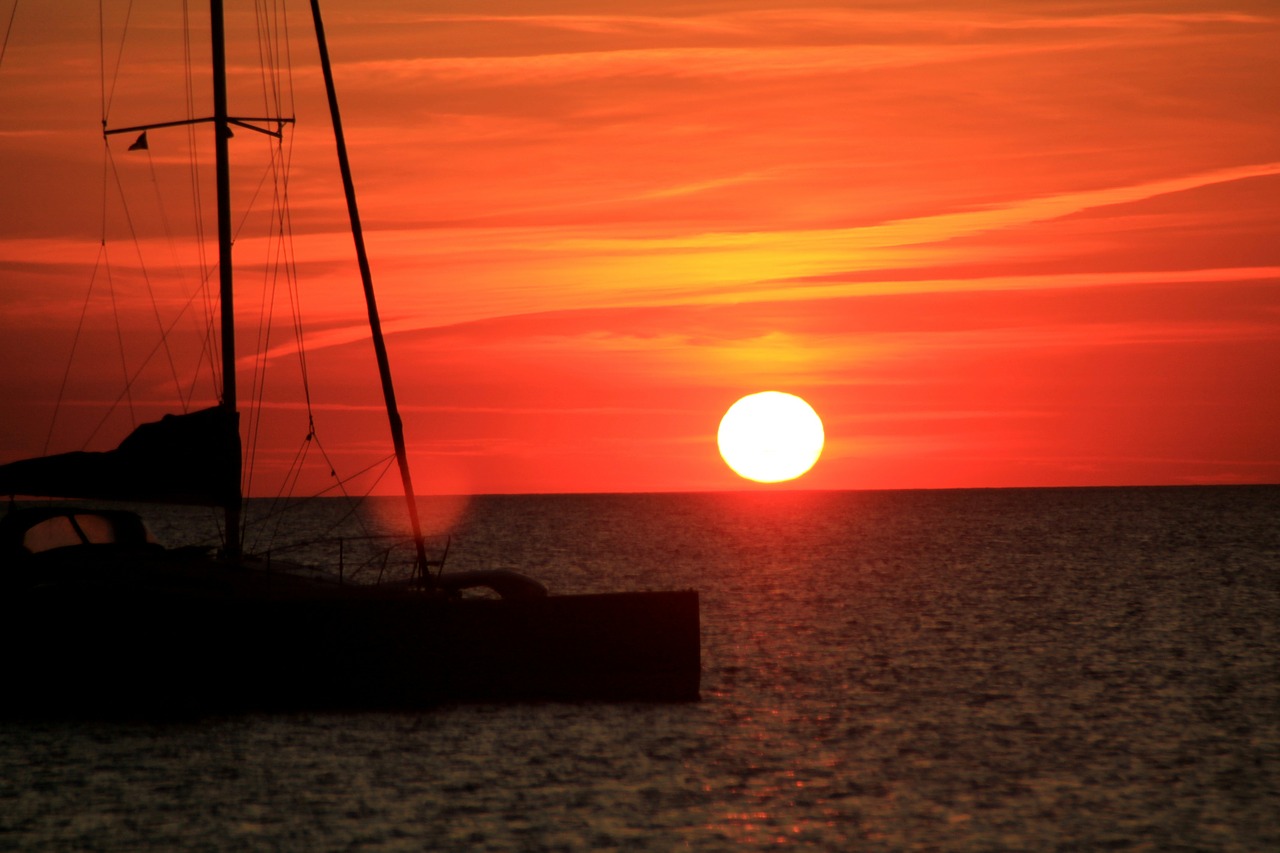 Vanduo, Saulėlydis, Boot, Saulė, Dangus, Gamta, Jūra, Twilight, Kraštovaizdis, Abendstimmung